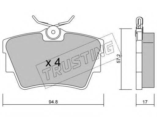 TRUSTING 6510 Комплект гальмівних колодок, дискове гальмо