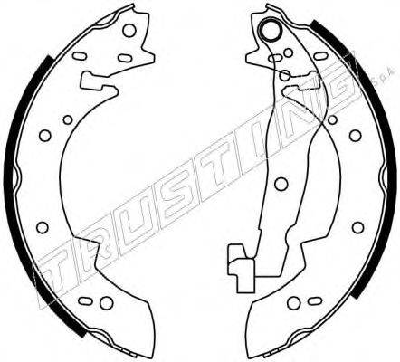 TRUSTING 7030 Комплект гальмівних колодок