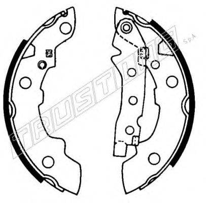 TRUSTING 7048 Комплект гальмівних колодок