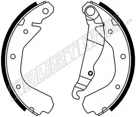TRUSTING 7068 Комплект гальмівних колодок