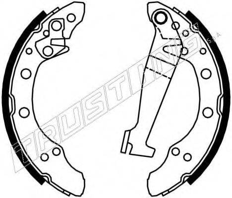 TRUSTING 7144 Комплект гальмівних колодок