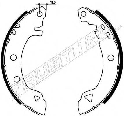 TRUSTING 7146 Комплект гальмівних колодок
