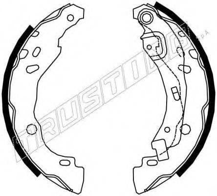 TRUSTING 7279 Комплект гальмівних колодок