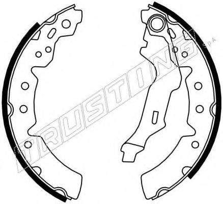 TRUSTING 7295 Комплект гальмівних колодок