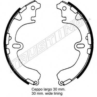 TRUSTING 7329 Комплект гальмівних колодок