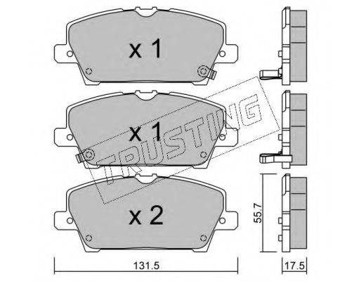 TRUSTING 7440 Комплект гальмівних колодок, дискове гальмо