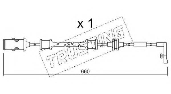 TRUSTING SU142 Сигналізатор, знос гальмівних колодок