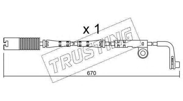 TRUSTING SU150 Сигналізатор, знос гальмівних колодок