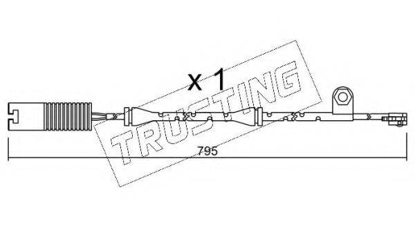 TRUSTING SU152 Сигналізатор, знос гальмівних колодок