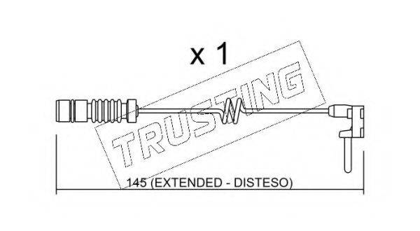 TRUSTING SU161 Сигналізатор, знос гальмівних колодок