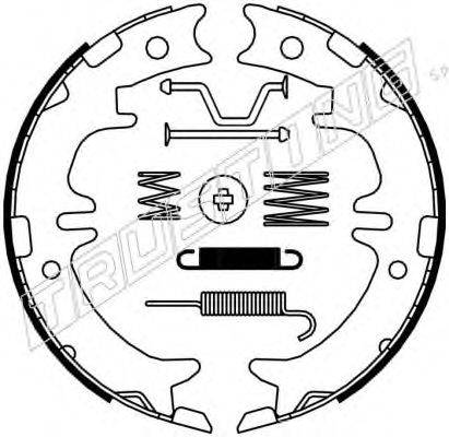 TRUSTING 115311K Комплект гальмівних колодок, стоянкова гальмівна система