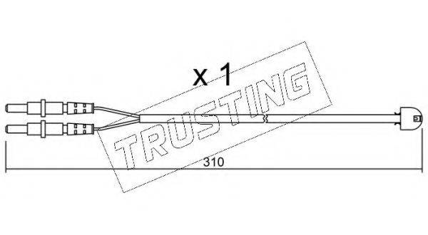 TRUSTING SU242 Сигналізатор, знос гальмівних колодок