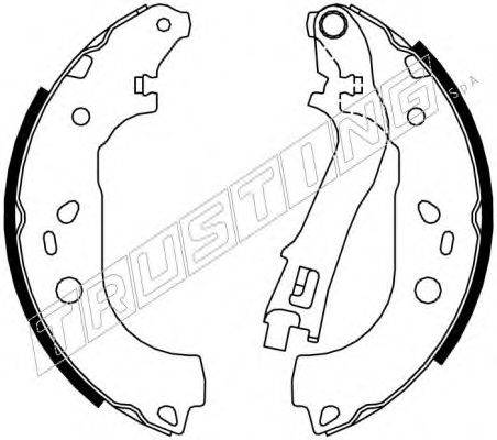 TRUSTING 7387 Комплект гальмівних колодок