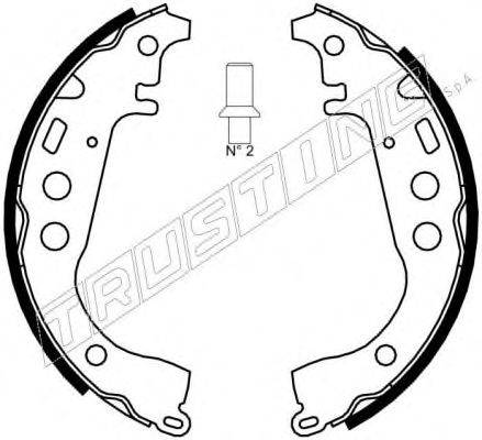 TRUSTING 7405 Комплект гальмівних колодок