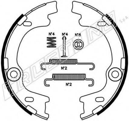 TRUSTING 046221K Комплект гальмівних колодок, стоянкова гальмівна система