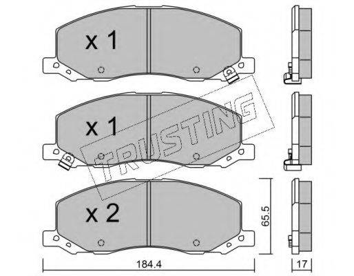 TRUSTING 8600 Комплект гальмівних колодок, дискове гальмо