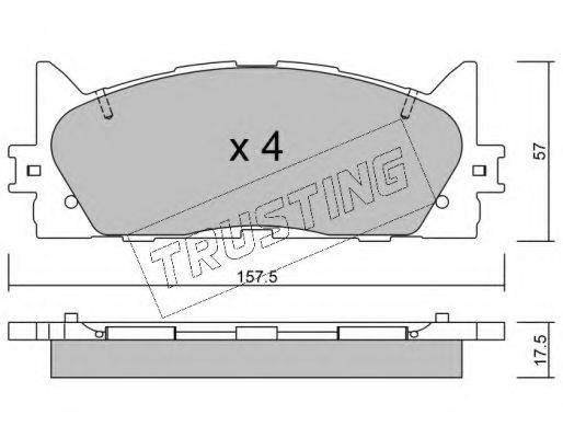 TRUSTING 8990 Комплект гальмівних колодок, дискове гальмо