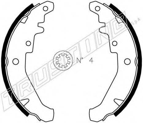 TRUSTING 7438 Комплект гальмівних колодок