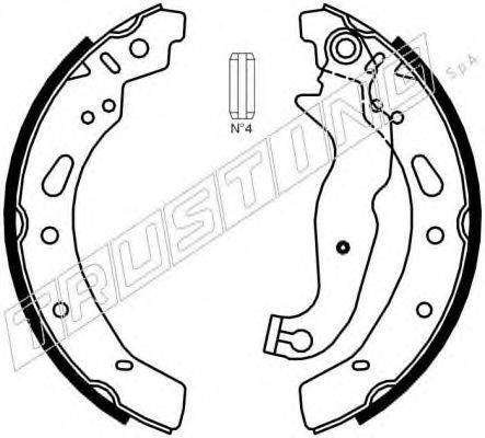 TRUSTING 7443 Комплект гальмівних колодок