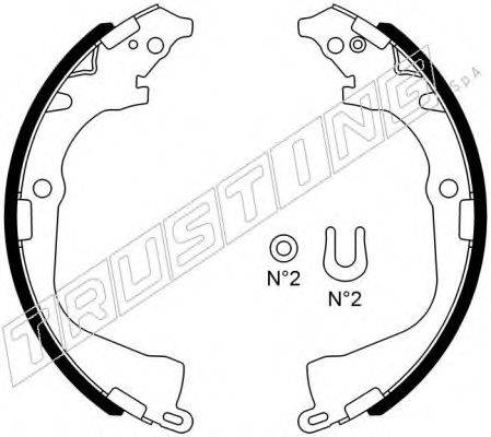 TRUSTING 124290 Комплект гальмівних колодок