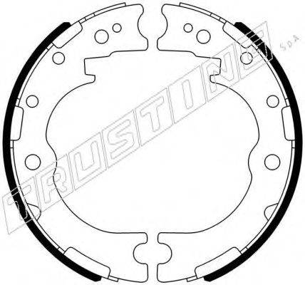 TRUSTING 115332 Комплект гальмівних колодок, стоянкова гальмівна система