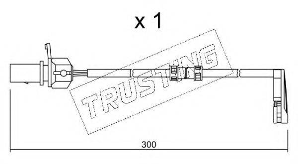 TRUSTING SU292 Сигналізатор, знос гальмівних колодок