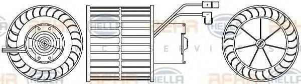 HELLA 8EW009100011 Вентилятор салону