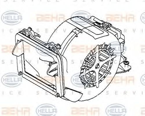 HELLA 8EW009157071 Вентилятор салону