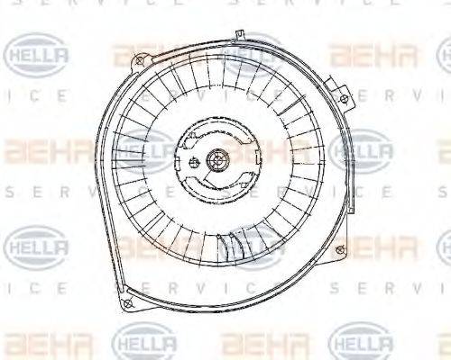 HELLA 8EW009157761 Вентилятор салону