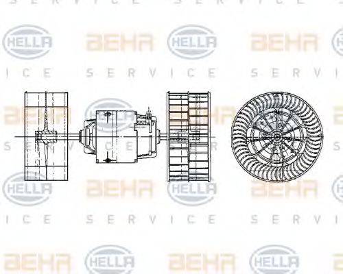 HELLA 8EW009159091 Вентилятор салону