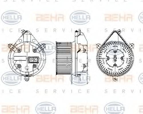 HELLA 8EW009159191 Вентилятор салону