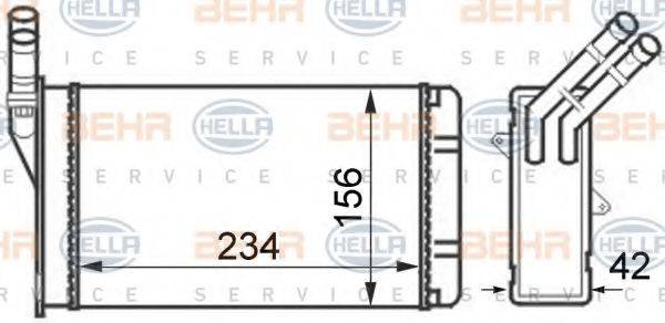 HELLA 8FH351024301 Теплообмінник, опалення салону