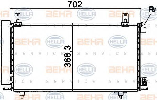 BEHR HELLA SERVICE H4432 Конденсатор, кондиціонер