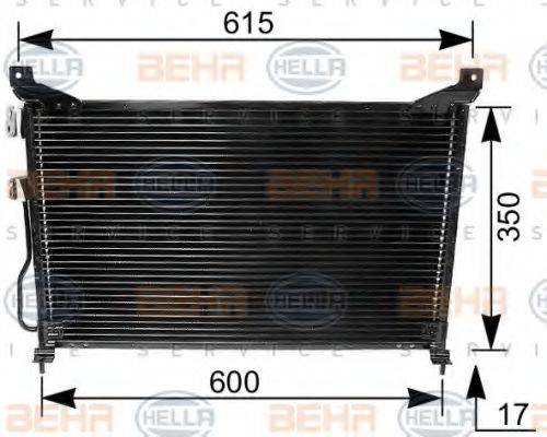 HELLA 8FC351035321 Конденсатор, кондиціонер