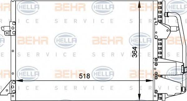 HELLA 8FC351035701 Конденсатор, кондиціонер