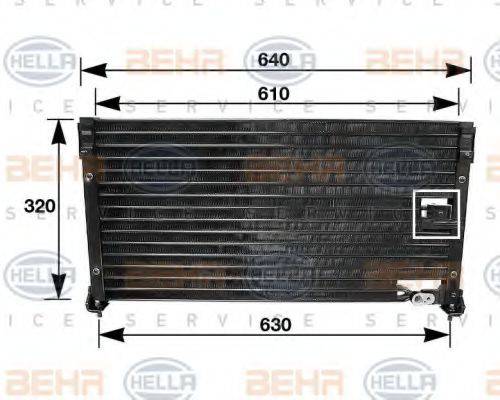 HELLA 8FC351035711 Конденсатор, кондиціонер