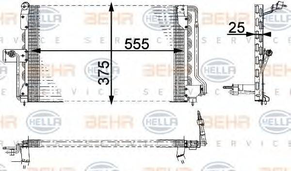 HELLA 8FC351036021 Конденсатор, кондиціонер