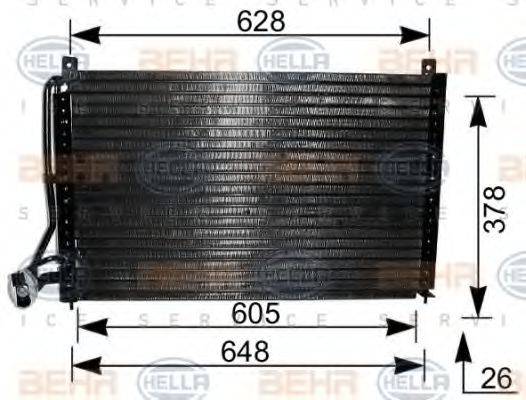 HELLA 8FC351036181 Конденсатор, кондиціонер