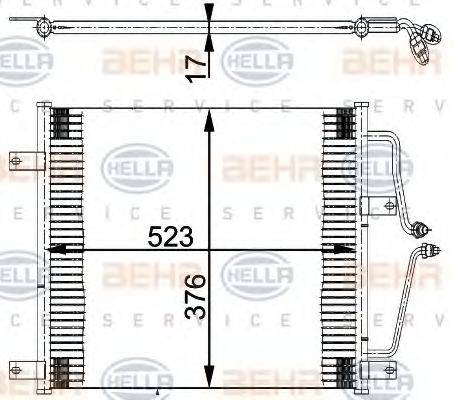 HELLA 8FC351036201 Конденсатор, кондиціонер