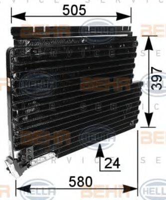 HELLA 8FC351036291 Конденсатор, кондиціонер