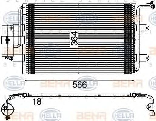 HELLA 8FC351036381 Конденсатор, кондиціонер