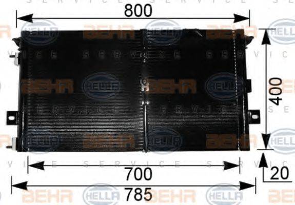 HELLA 8FC351036731 Конденсатор, кондиціонер