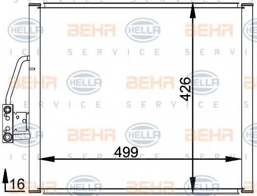 HELLA 8FC351037051 Конденсатор, кондиціонер