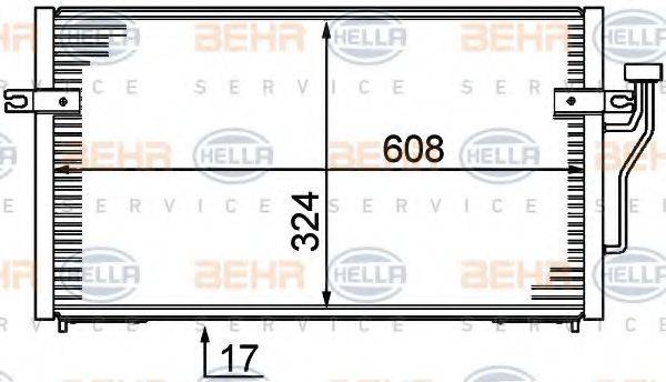 HELLA 8FC351037351 Конденсатор, кондиціонер