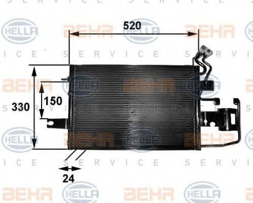 HELLA 8FC351038251 Конденсатор, кондиціонер