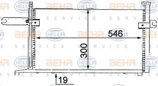 HELLA 8FC351038411 Конденсатор, кондиціонер