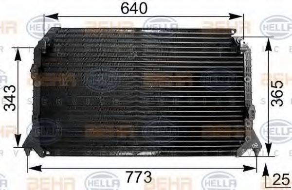 HELLA 8FC351038511 Конденсатор, кондиціонер