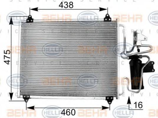 HELLA 8FC351038561 Конденсатор, кондиціонер