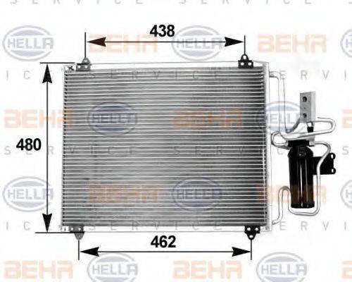 HELLA 8FC351038601 Конденсатор, кондиціонер