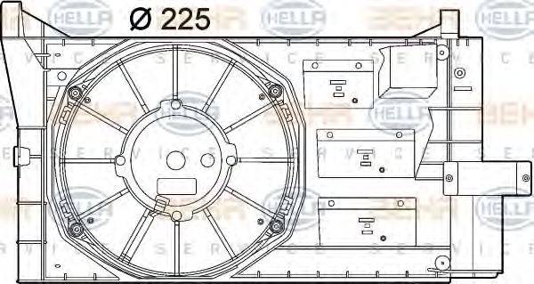 HELLA 8EW351039631 Вентилятор, охолодження двигуна